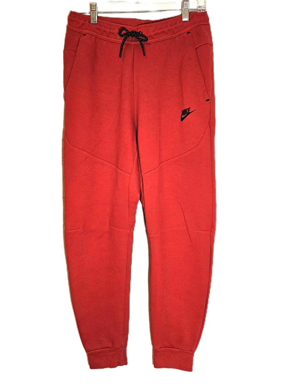 Nike Sportswear Jogger Sweatpants Men’s Small Red Tapered Tech Fleece Style CU44
